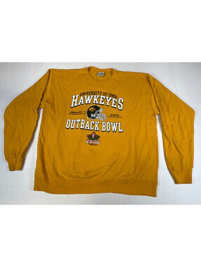Vintage Cotton Exchange Iowa Hawkeyes 2004 Outback Bowl Sweatshirt Men XXL